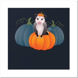 Awesome Possum In A Pumpkin Posters and Art